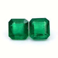6.15 Ct.Tw.Total Carat Weight Emerald Pair from Zambia Video