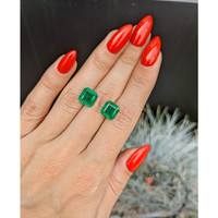 6.15 Ct.Tw.Total Carat Weight Emerald Pair from Zambia Life Style