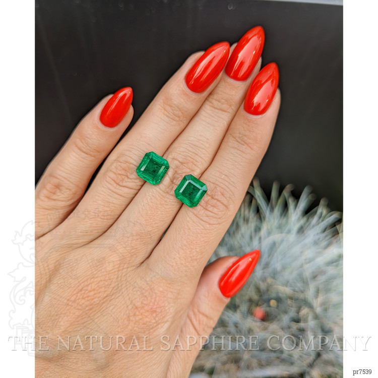 6.15 Ct.Tw. Emerald Pair from Zambia