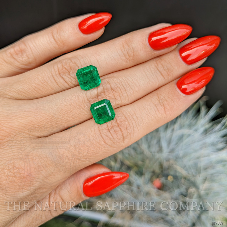 6.15 Ct.Tw. Emerald Pair from Zambia