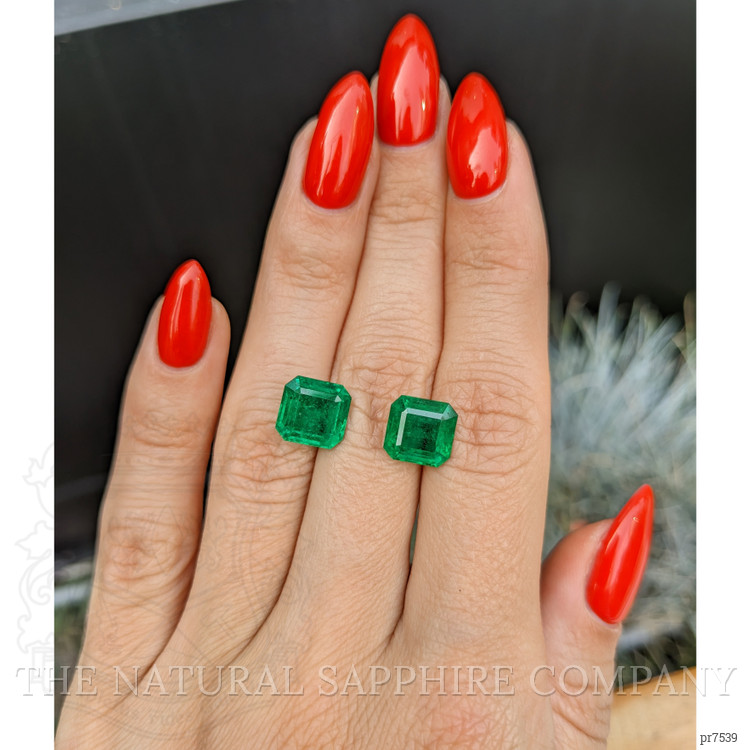 6.15 Ct.Tw. Emerald Pair from Zambia