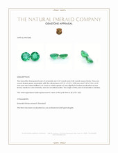 5.97 Ct.Tw.Total Carat Weight Emerald Pair from Zambia Appraisal