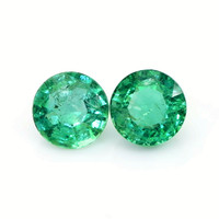 5.97 Ct.Tw.Total Carat Weight Emerald Pair from Zambia Video