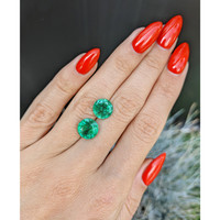 5.97 Ct.Tw.Total Carat Weight Emerald Pair from Zambia Life Style