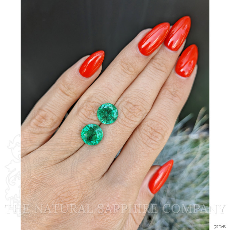 5.97 Ct.Tw. Emerald Pair from Zambia
