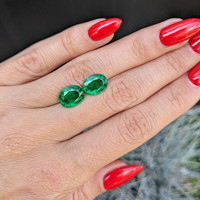 4.81 Ct.Tw.Total Carat Weight Emerald Pair from Zambia Life Style