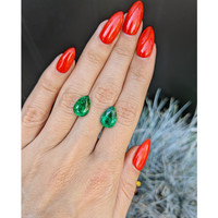 6.04 Ct.Tw.Total Carat Weight Emerald Pair from Zambia Life Style