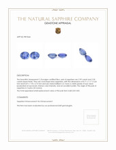 5.49 Ct.Tw.Total Carat Weight Blue Sapphire Pair from Ceylon (Sri Lanka) Appraisal