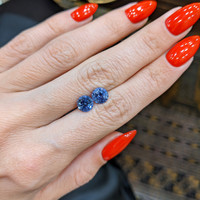 3.21&nbsp;Ct.Tw.Total Carat Weight Blue Sapphire Pair from Ceylon (Sri Lanka) Life Style