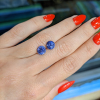 3.78&nbsp;Ct.Tw.Total Carat Weight Blue Sapphire Pair from Ceylon (Sri Lanka) Life Style