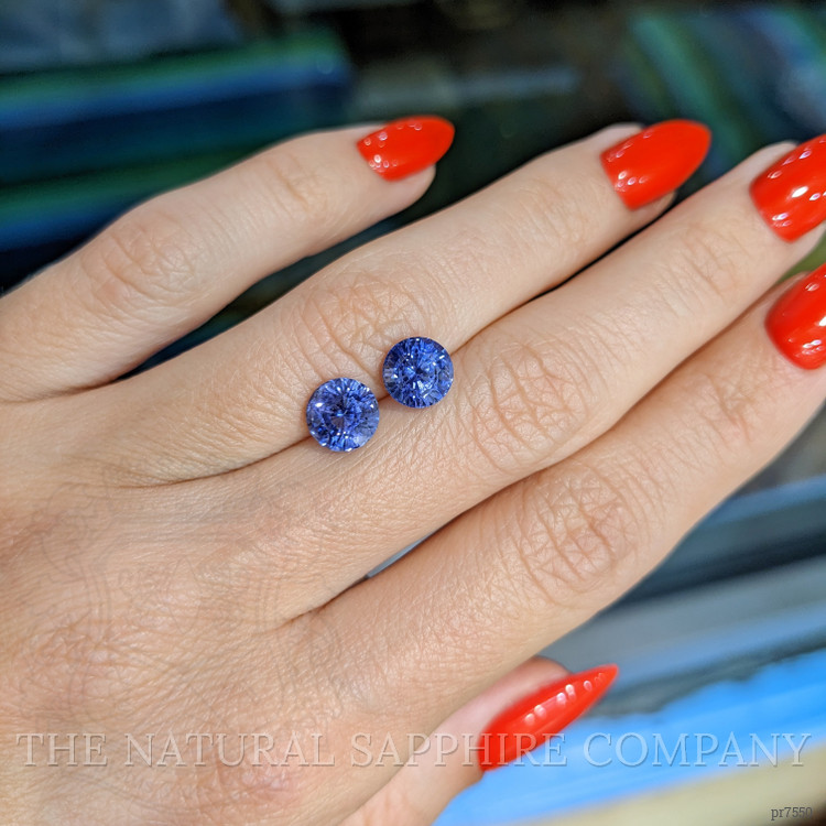 3.78 Ct.Tw. Blue Sapphire Pair from Ceylon (Sri Lanka)