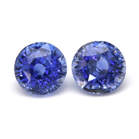 10.12&nbsp;Ct.Tw.Total Carat Weight Blue Sapphire Pair from Ceylon (Sri Lanka) Video