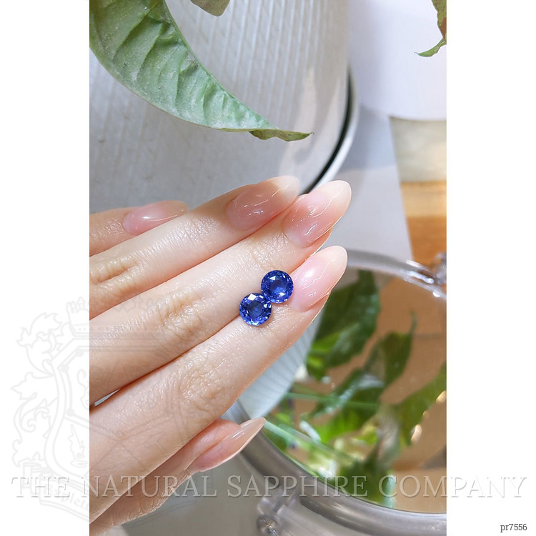 4.58 Ct.Tw. Blue Sapphire Pair from Ceylon (Sri Lanka)