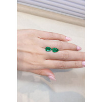 4.10 Ct.Tw.Total Carat Weight Emerald Pair from Zambia Life Style