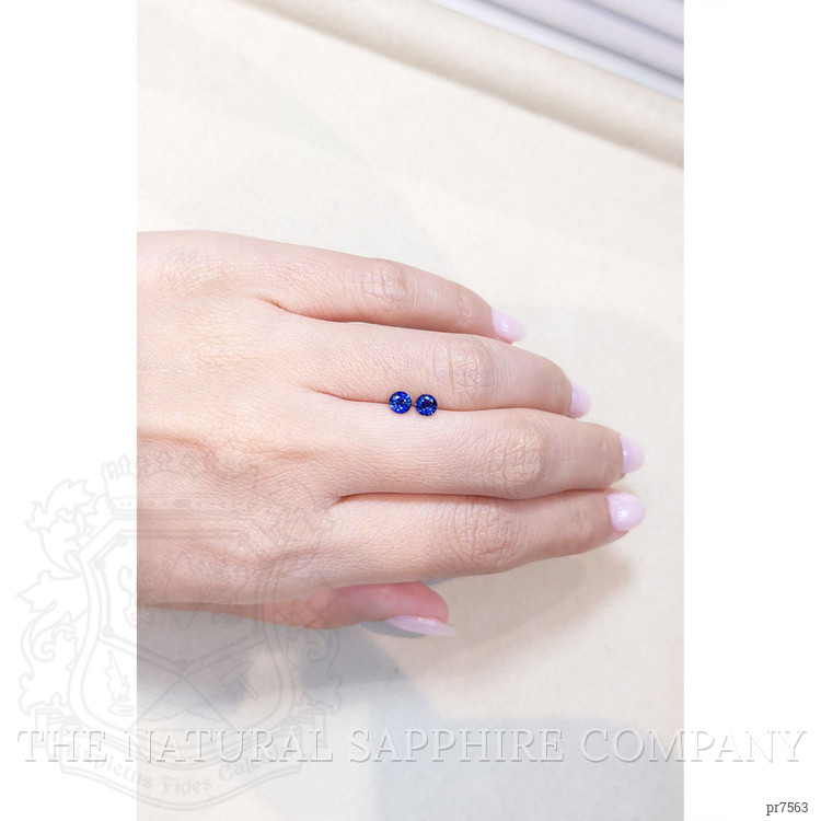 0.65 Ct.Tw. Blue Sapphire Pair from Ceylon (Sri Lanka)