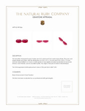 0.47 Ct.Tw.Total Carat Weight Ruby Pair from Mozambique Appraisal