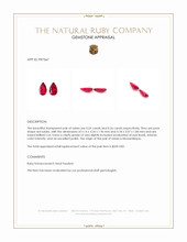 0.50 Ct.Tw.Total Carat Weight Ruby Pair from Mozambique Appraisal