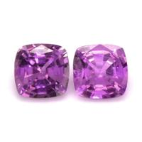 0.92&nbsp;Ct.Tw.Total Carat Weight Pinkish Purple Sapphire Pair from Ceylon (Sri Lanka) Video