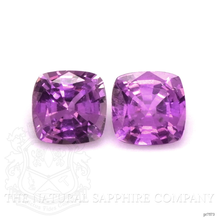 0.92 Ct.Tw. Pinkish Purple Sapphire Pair from Ceylon (Sri Lanka)