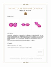 2.46&nbsp;Ct.Tw.Total Carat Weight Pink Sapphire Pair from Ceylon (Sri Lanka) Appraisal