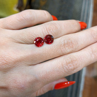3.20 Ct.Tw.Total Carat Weight Ruby Pair from Mozambique Life Style