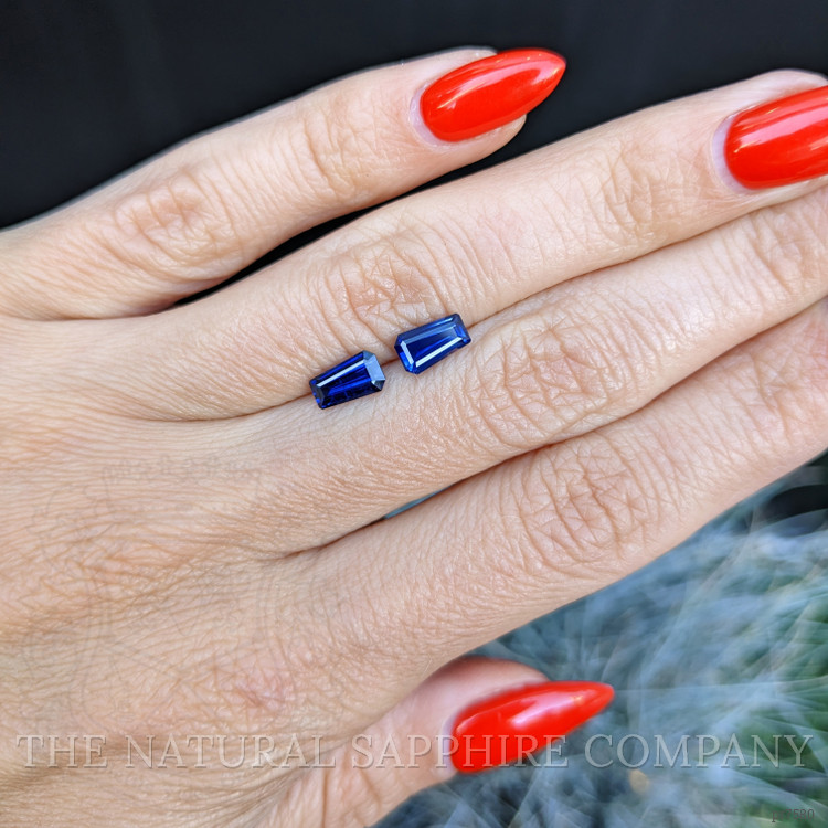 1.95 Ct.Tw. Blue Sapphire Pair from Ceylon (Sri Lanka)