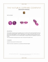 3.87 Ct.Tw.Total Carat Weight Purple Sapphire Pair from Ceylon (Sri Lanka) Appraisal