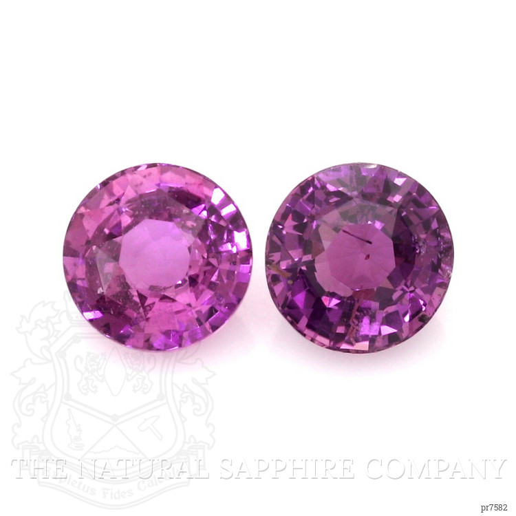 3.87 Ct.Tw. Purple Sapphire Pair from Ceylon (Sri Lanka)