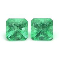 1.12 Ct.Tw.Total Carat Weight Emerald Pair from Zambia Video