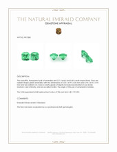 1.17 Ct.Tw.Total Carat Weight Emerald Pair from Zambia Appraisal