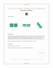 1.15 Ct.Tw.Total Carat Weight Emerald Pair from Brazil Appraisal