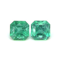 1.15 Ct.Tw.Total Carat Weight Emerald Pair from Brazil Video