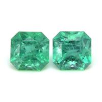1.15 Ct.Tw.Total Carat Weight Emerald Pair from Brazil Video
