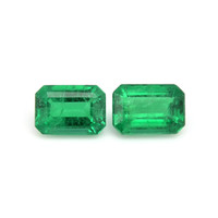 2.01 Ct.Tw.Total Carat Weight Emerald Pair from Zambia Video