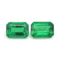 2.01 Ct.Tw.Total Carat Weight Emerald Pair from Zambia Video