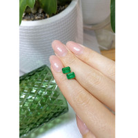 2.01 Ct.Tw.Total Carat Weight Emerald Pair from Zambia Life Style