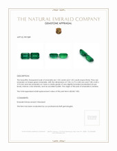 2.09 Ct.Tw.Total Carat Weight Emerald Pair from Zambia Appraisal