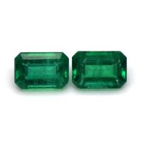 2.09 Ct.Tw.Total Carat Weight Emerald Pair from Zambia Video