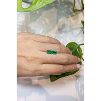 2.09&nbsp;Ct.Tw.Total Carat Weight Emerald Pair from Zambia Life Style