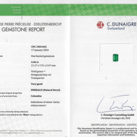 6.89 Ct.Tw.Total Carat Weight Emerald Pair from Colombia Scan Report