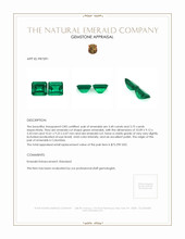 7.15 Ct.Tw.Total Carat Weight Emerald Pair from Colombia Appraisal