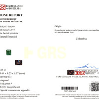 7.15 Ct.Tw.Total Carat Weight Emerald Pair from Colombia Scan Report