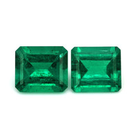 7.15 Ct.Tw.Total Carat Weight Emerald Pair from Colombia Video