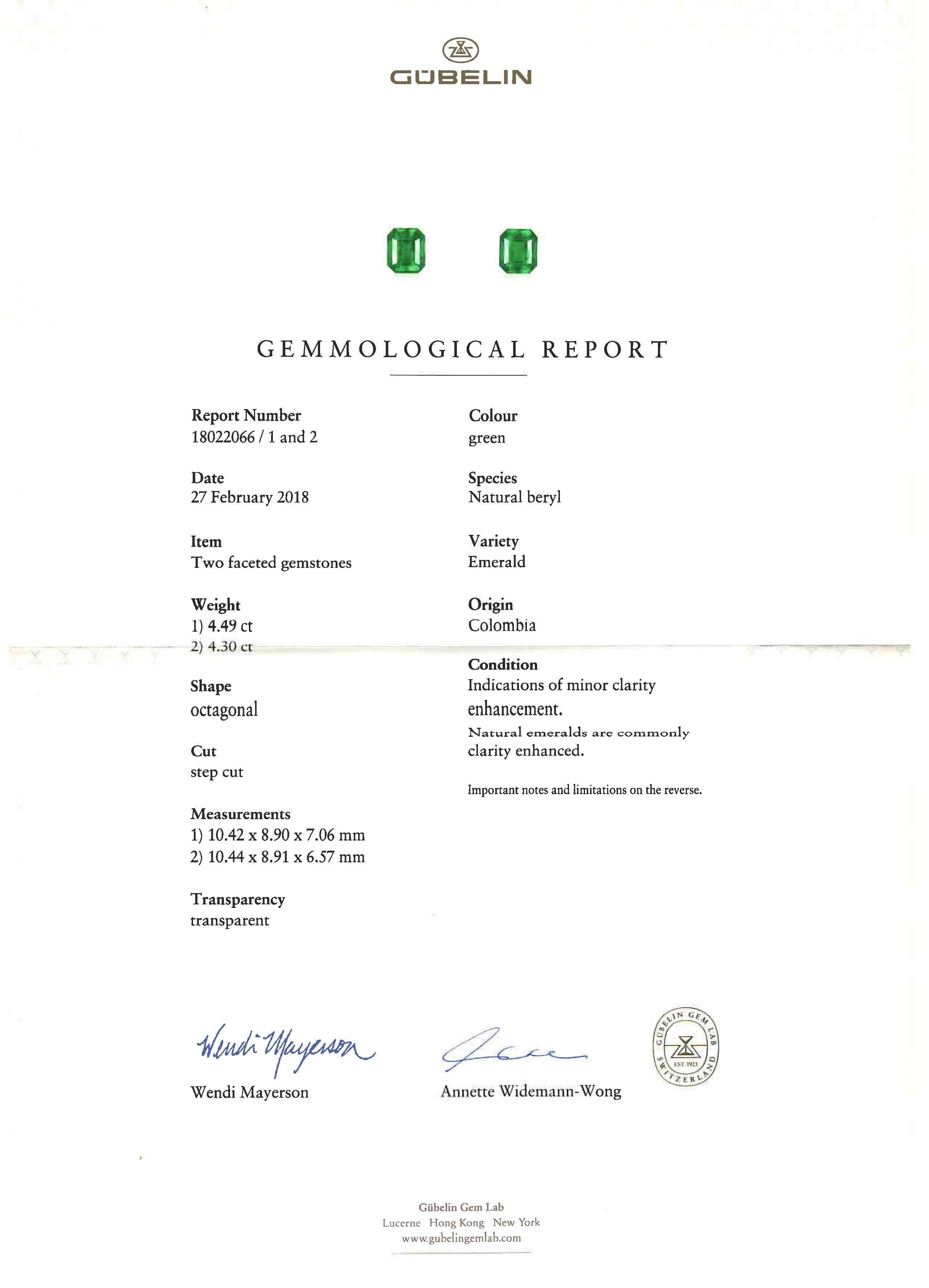 8.72 Ct.Tw. Emerald Pair from Colombia