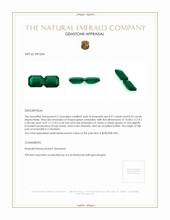 17.84 Ct.Tw.Total Carat Weight Emerald Pair from Colombia Appraisal