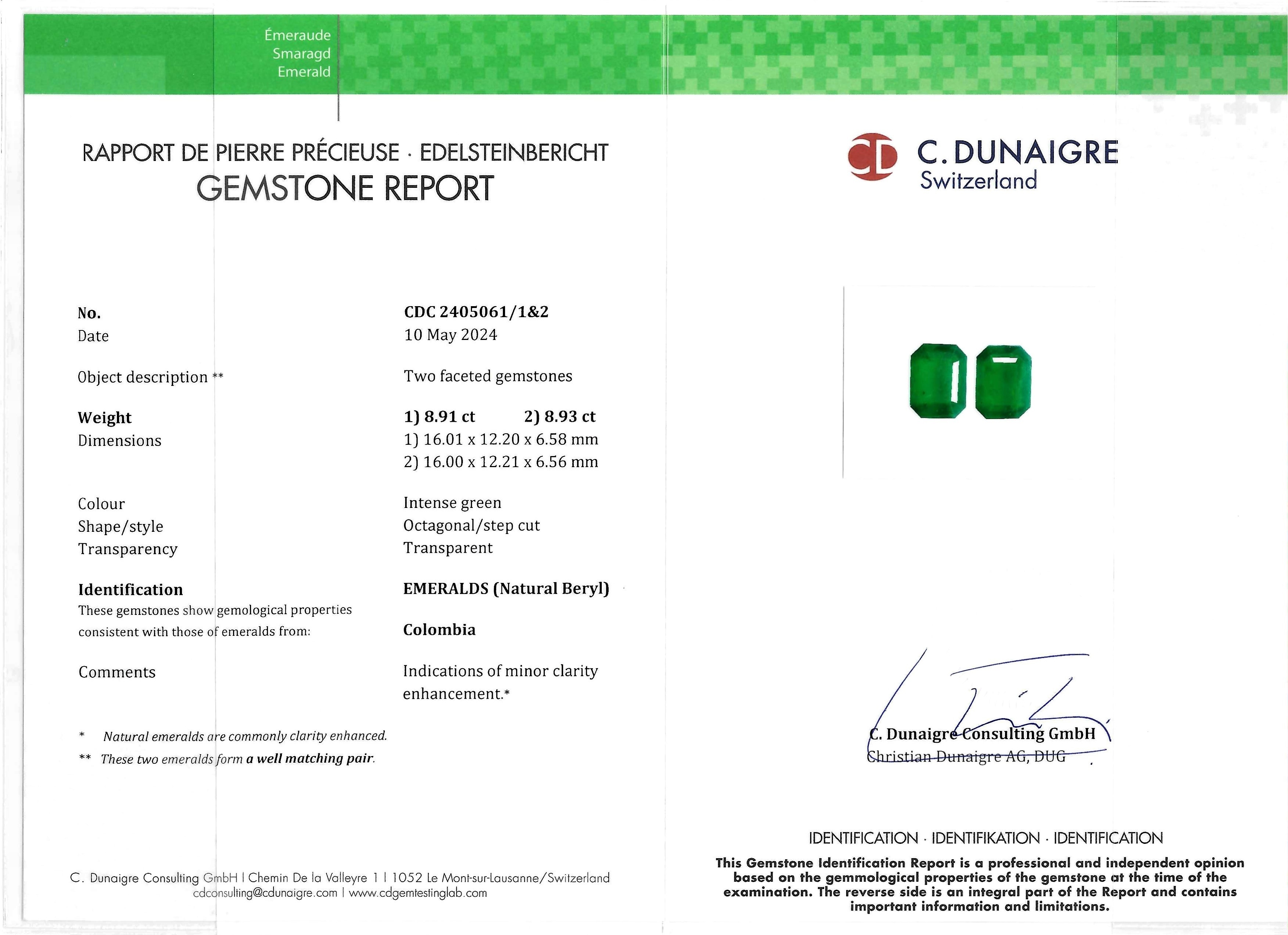 17.84 Ct.Tw. Emerald Pair from Colombia
