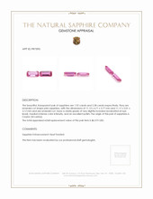 4.30 Ct.Tw.Total Carat Weight Pink Sapphire Pair from Ceylon (Sri Lanka) Appraisal