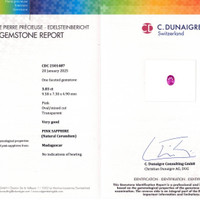 6.52 Ct.Tw.Total Carat Weight Pink Sapphire Pair from Madagascar Scan Report