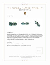 2.83 Ct.Tw.Total Carat Weight Greenish Blue Sapphire Pair from Ceylon (Sri Lanka) Appraisal