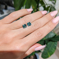 2.83&nbsp;Ct.Tw.Total Carat Weight Greenish Blue Sapphire Pair from Ceylon (Sri Lanka) Life Style